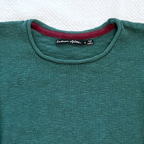Gudrun Sjoden Bastis cotton sweater, opal green, size S - Picture 4 of 5